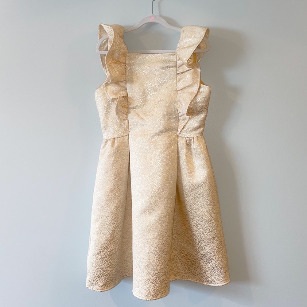 Janie and Jack gold metallic dress holidays